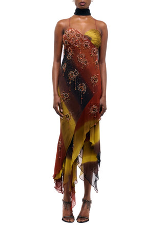 The Eos Gown - 100% silk & hand beaded