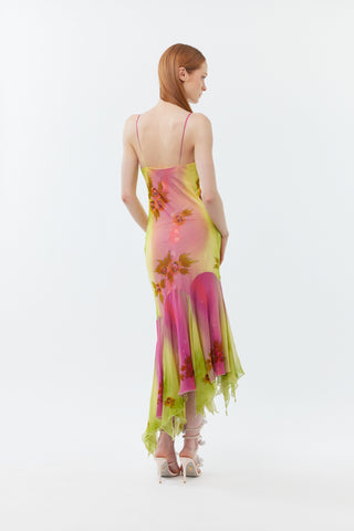 The Coral Gown - 100% Silk & Handbeaded