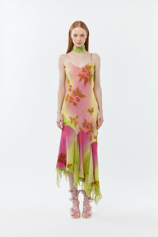 The Coral Gown - 100% Silk & Handbeaded