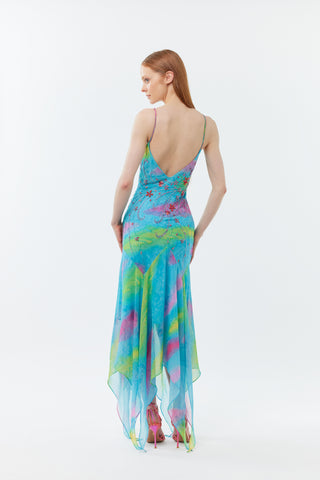 The Aurelia - Hand-beaded cocktail gown with shawl