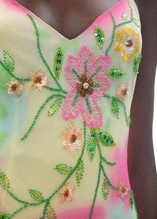 The Corelia Gown - Hand Painted Beaded Evening gown