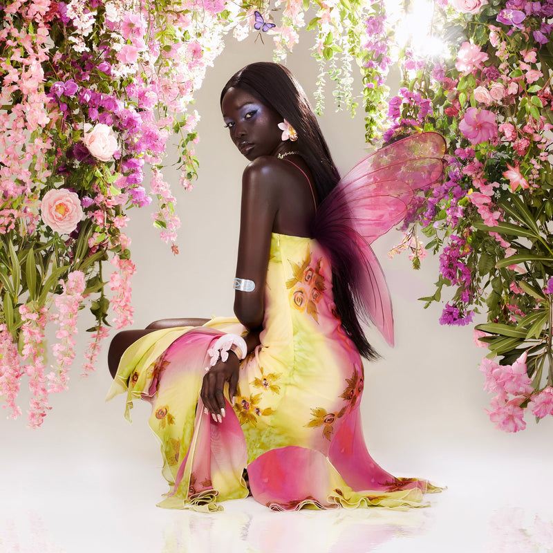 SS25 Cybersweetie by Marina Vengut - Mermaids after midnight
model in iconic coral dress - y2k - vintage cocktail dress