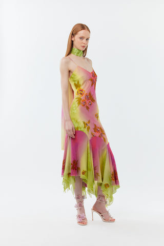 The Coral Gown - 100% Silk & Handbeaded