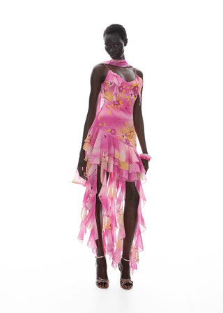 ‘The Lila Skies’ Hand Beaded Mini Dress
