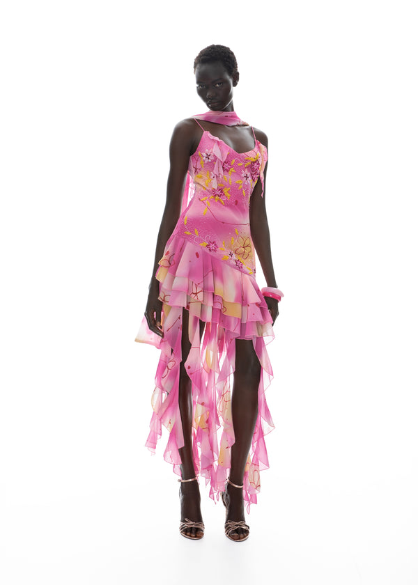 The Lila Skies - Hand Beaded Mini Dress