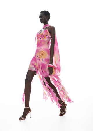 ‘The Lila Skies’ Hand Beaded Mini Dress