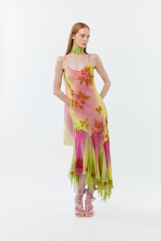 The Coral Gown - 100% Silk & Handbeaded