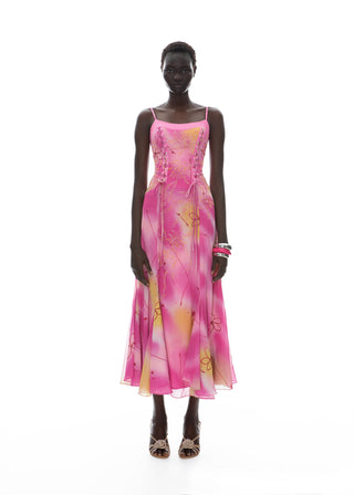 ‘The Lila’ Corset Evening Gown - Hand Beaded
