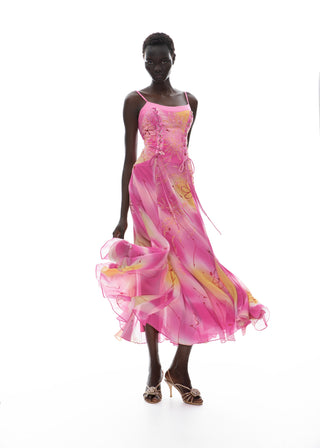 ‘The Lila’ Corset Evening Gown - Hand Beaded