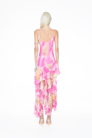 ‘The Lila Skies’ Hand Beaded Mini Dress