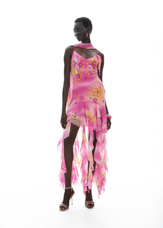 ‘The Lila Skies’ Hand Beaded Mini Dress