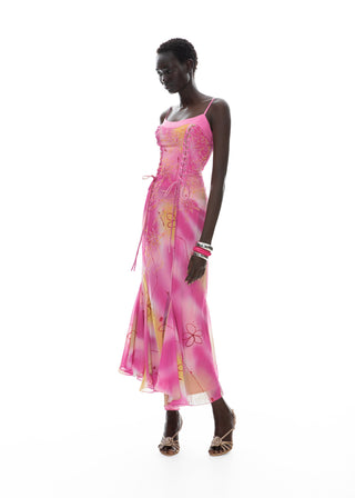 ‘The Lila’ Corset Evening Gown - Hand Beaded