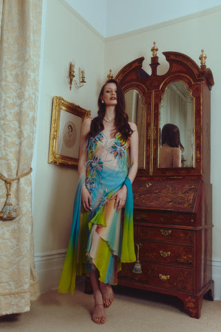 The Feathered Charm Gown