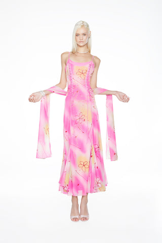 ‘The Lila’ Corset Evening Gown - Hand Beaded