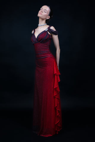 The Red Midnight Skies Gown