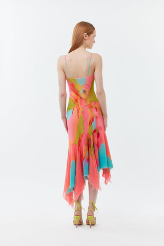 The Tulipa cocktail gown - Limited edition hand painted