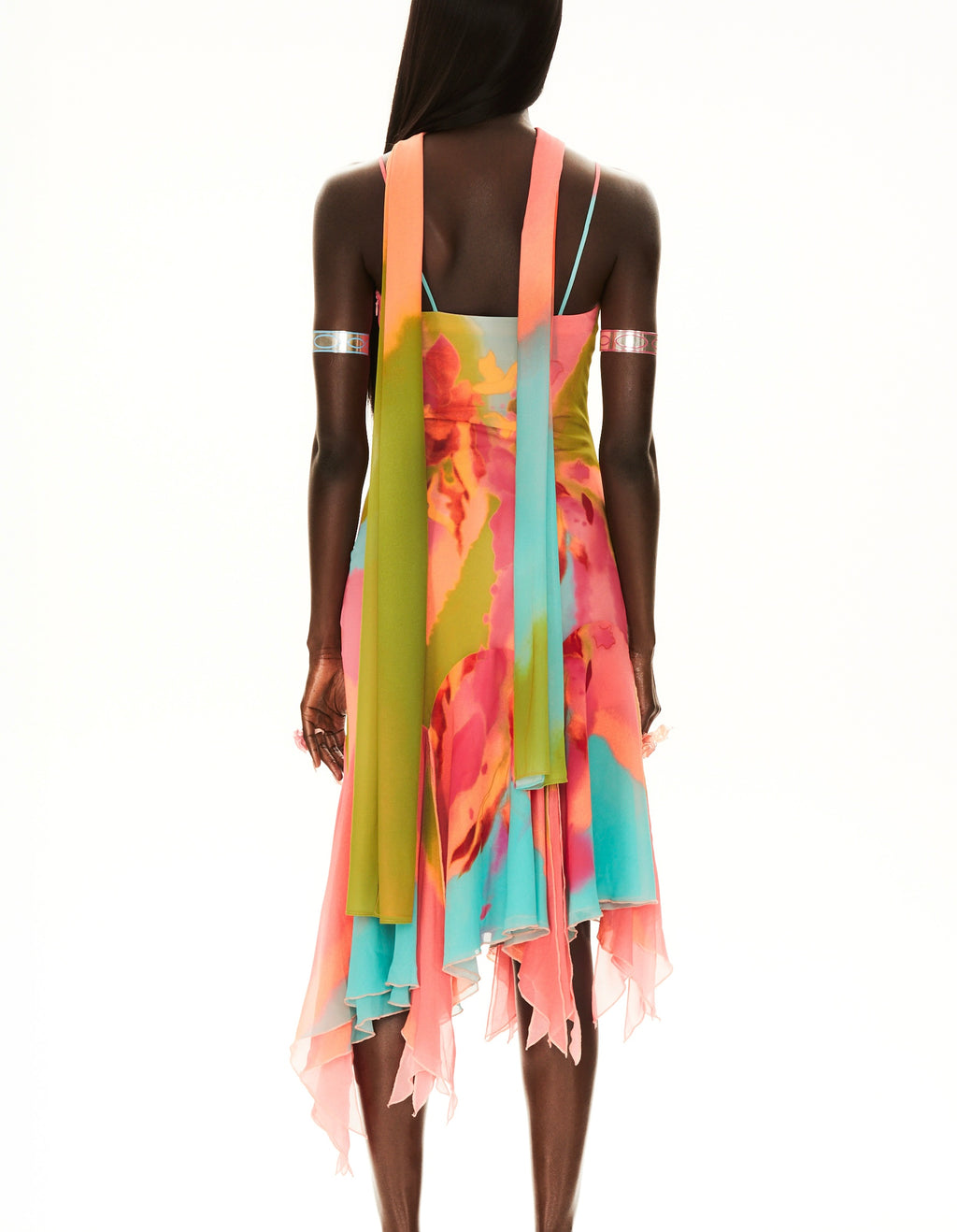 The Tulipa hand painted shawl