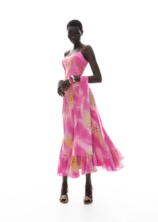 ‘The Lila’ Corset Evening Gown - Hand Beaded