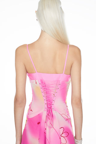 ‘The Lila’ Corset Evening Gown - Hand Beaded