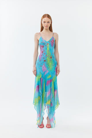 The Aurelia - Hand-beaded cocktail gown with shawl