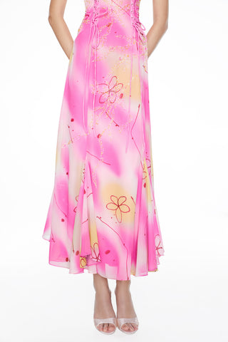 ‘The Lila’ Corset Evening Gown - Hand Beaded