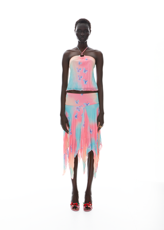 The Aurora Blossom Set: Halter top with skirt