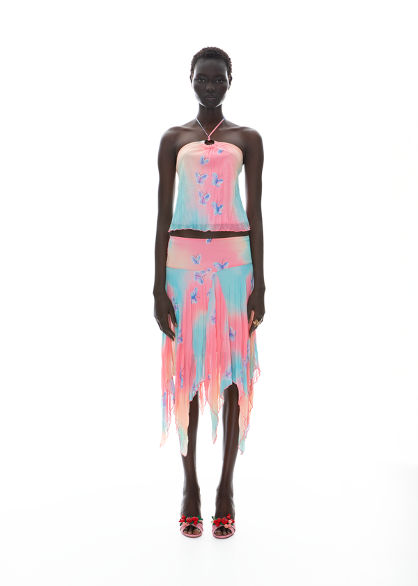 The Aurora Blossom Set - Halter top with skirt