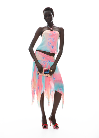 The Aurora Blossom Set: Halter top with skirt