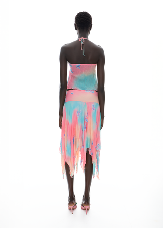 The Aurora Blossom Set: Halter top with skirt