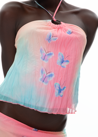 The Aurora Blossom Set: Halter top with skirt